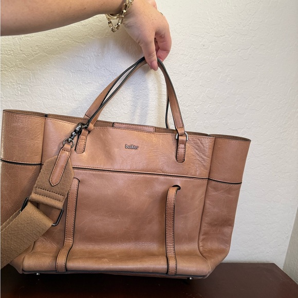 Fossil Tan Leather Tote Bag - Picture 1 of 7